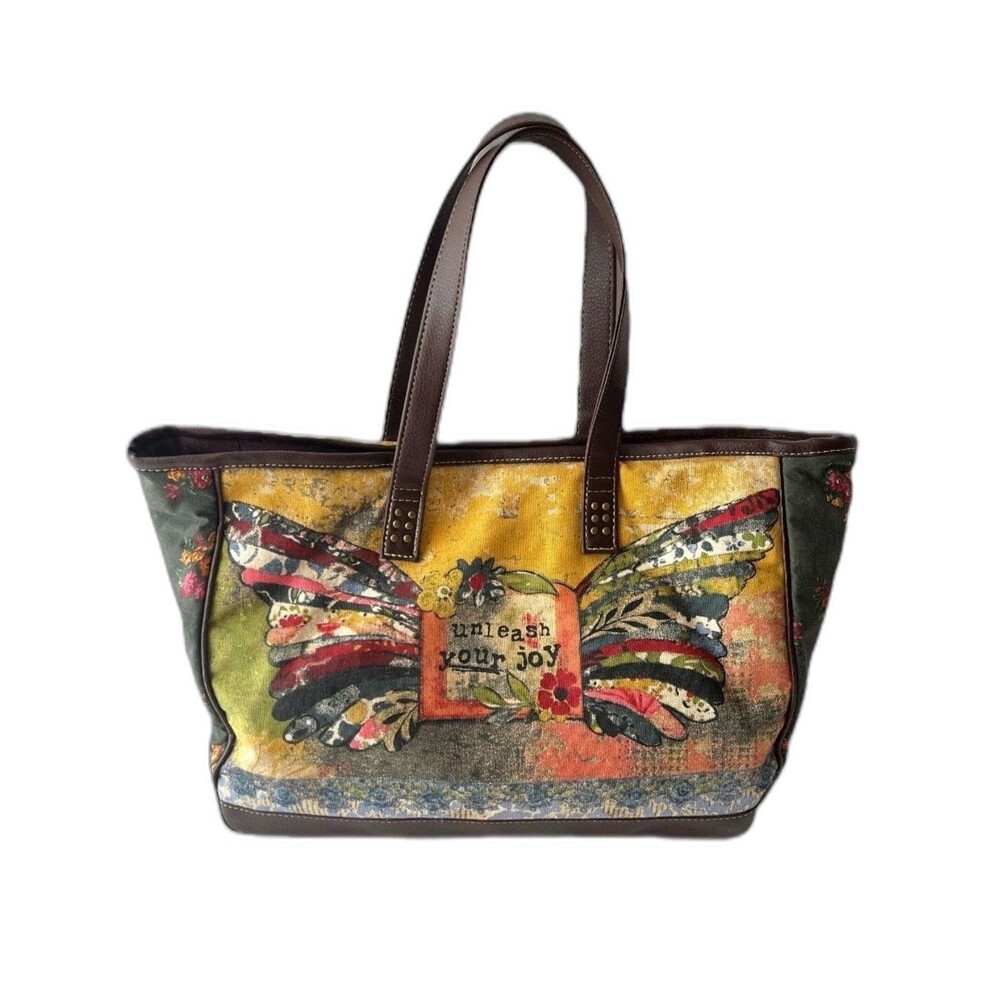 Kelly Rae Robert’s Unleash Your Joy Tote Bag Colorful Boho Floral  Inspirational